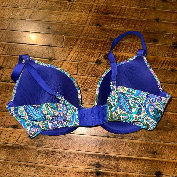 Soma blue paisley 38C full coverage bra - Picture 2 of 3